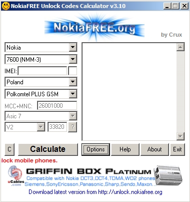 Worldunlock Calculator v4.4 i NokiaFREE Unlock Codes Calculator ...
